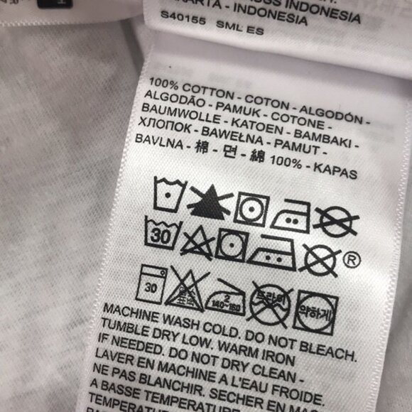 Levi's White Crop Top with Blue and Pink Logo - Picture 6 of 7